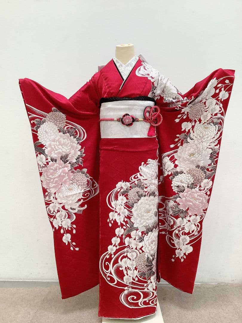 赤　振袖フルセット