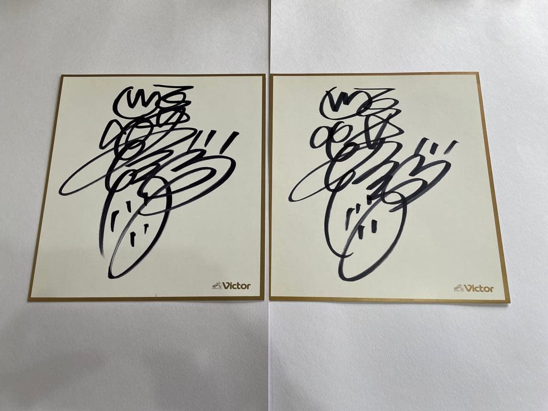酒井法子　のりぴー　直筆サイン色紙2枚