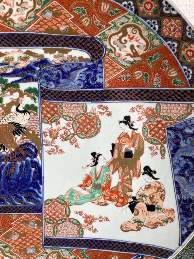 伊万里焼　（６０㎝）大皿對　江戸後期