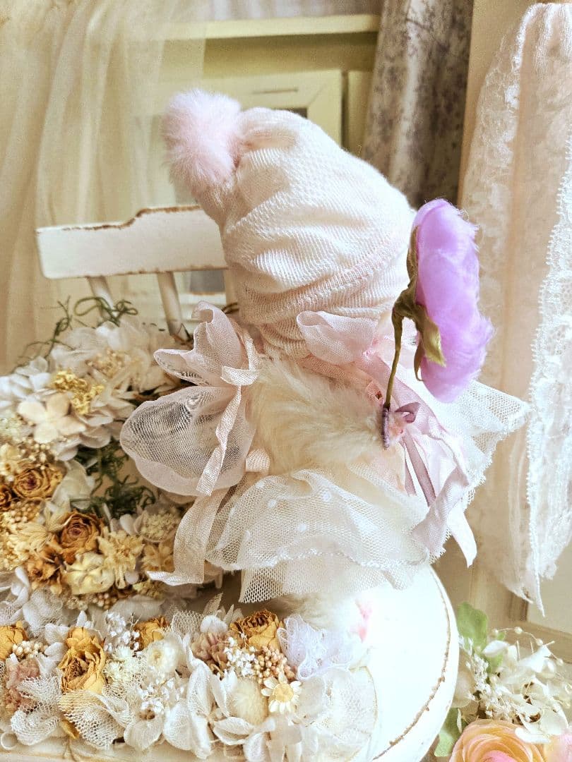 お花の妖精 ちっちゃなねこちゃん♡ テディベア ぬいぐるみ ドール
