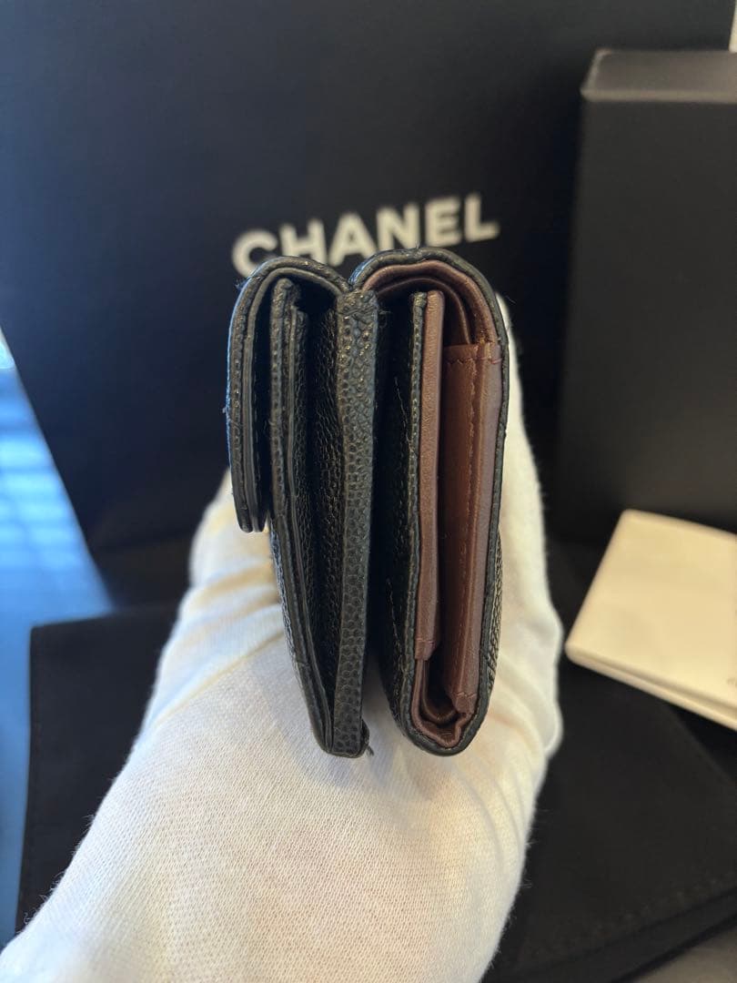 最上級美品‼️CHANEL ブラック 三つ折り財布