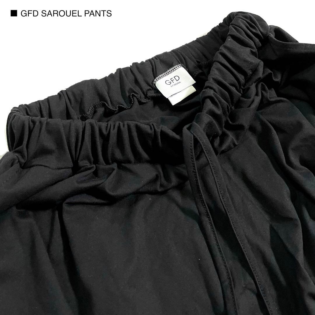 GFD ブラック サルエルパンツ ショートパンツ ハーフパンツ ジョガーパンツ