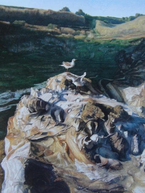 小尾修、【潮風】、希少な画集画、新品高級額・額装付、状態良好