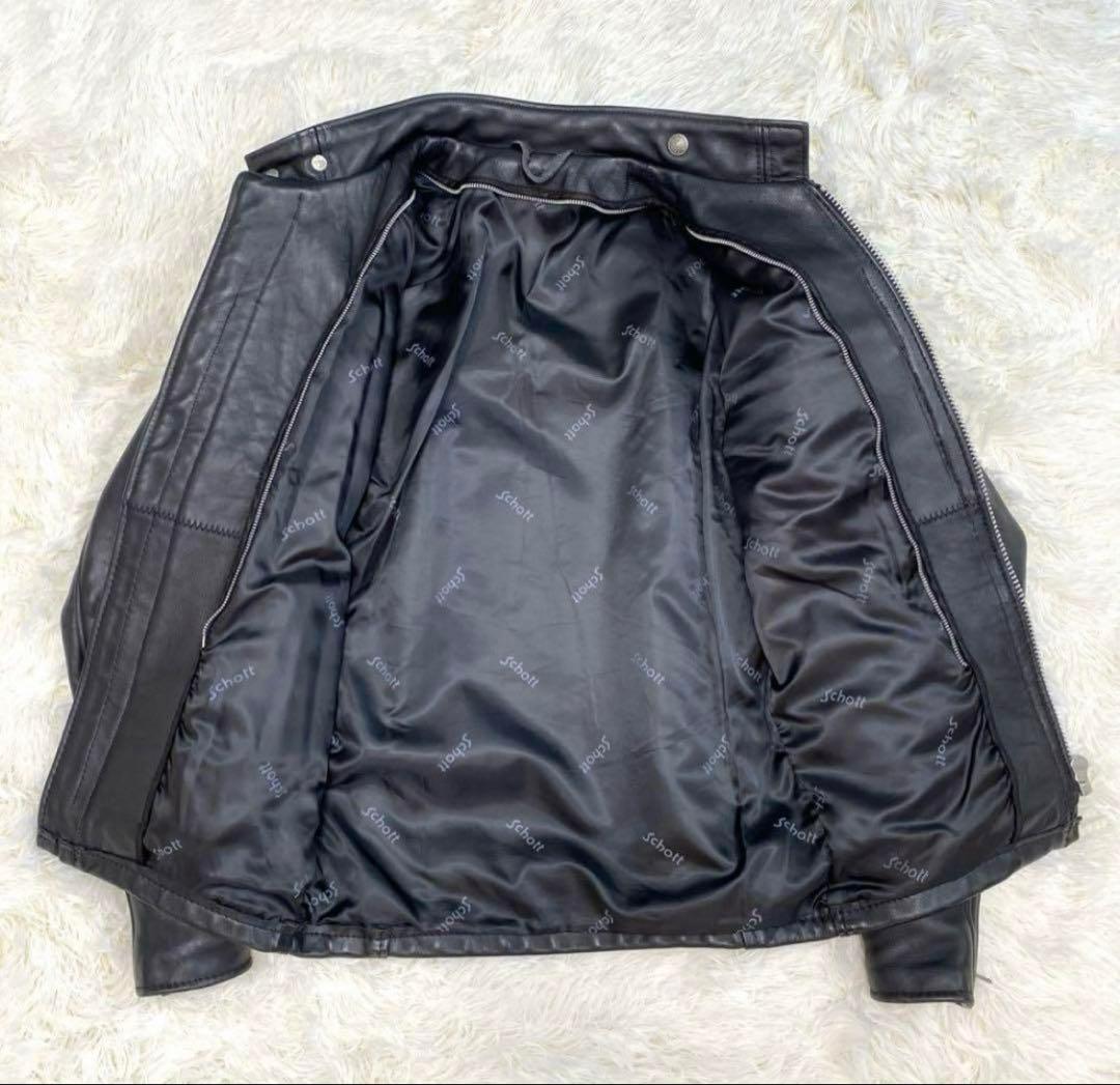 schott ショット シングルライダースジャケット641sp ライナー付き