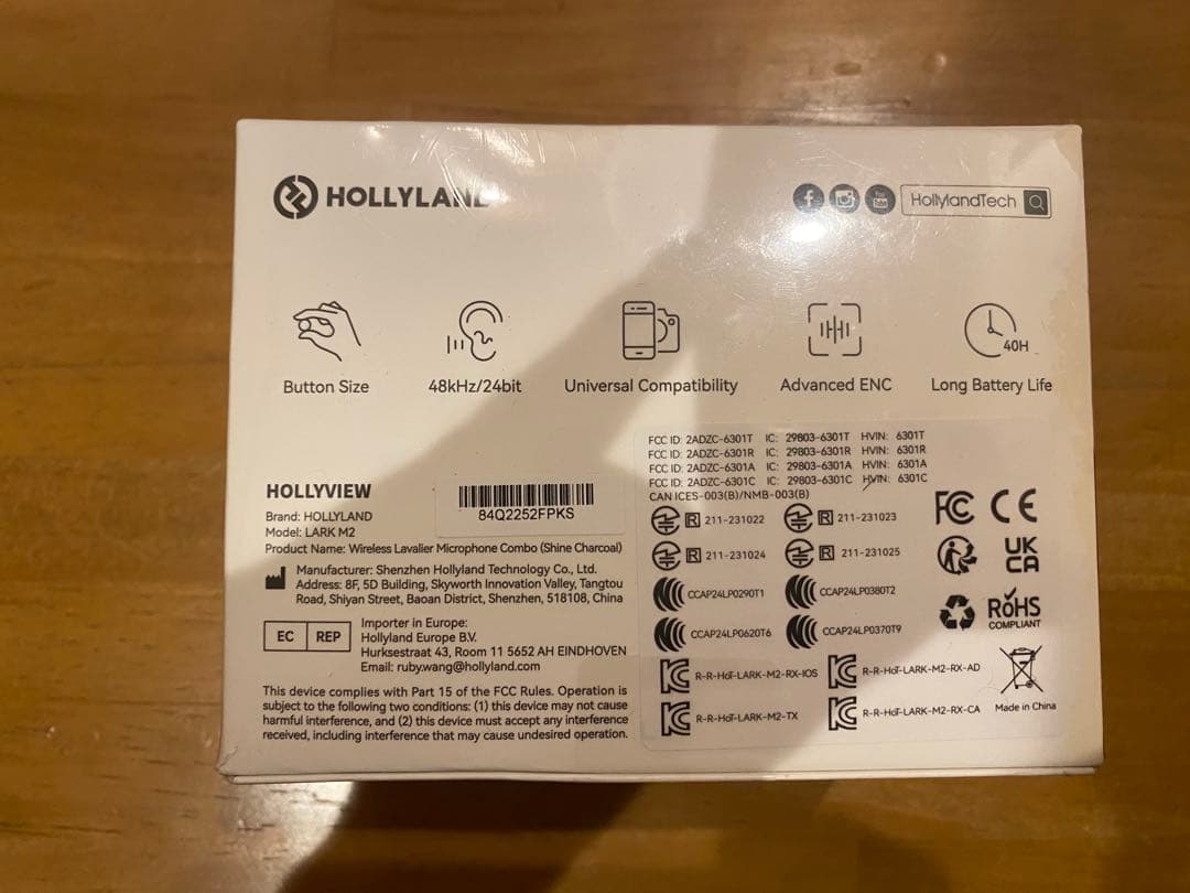 HOLLYLAND LARK M2 comboワイヤレスラベリアマイク