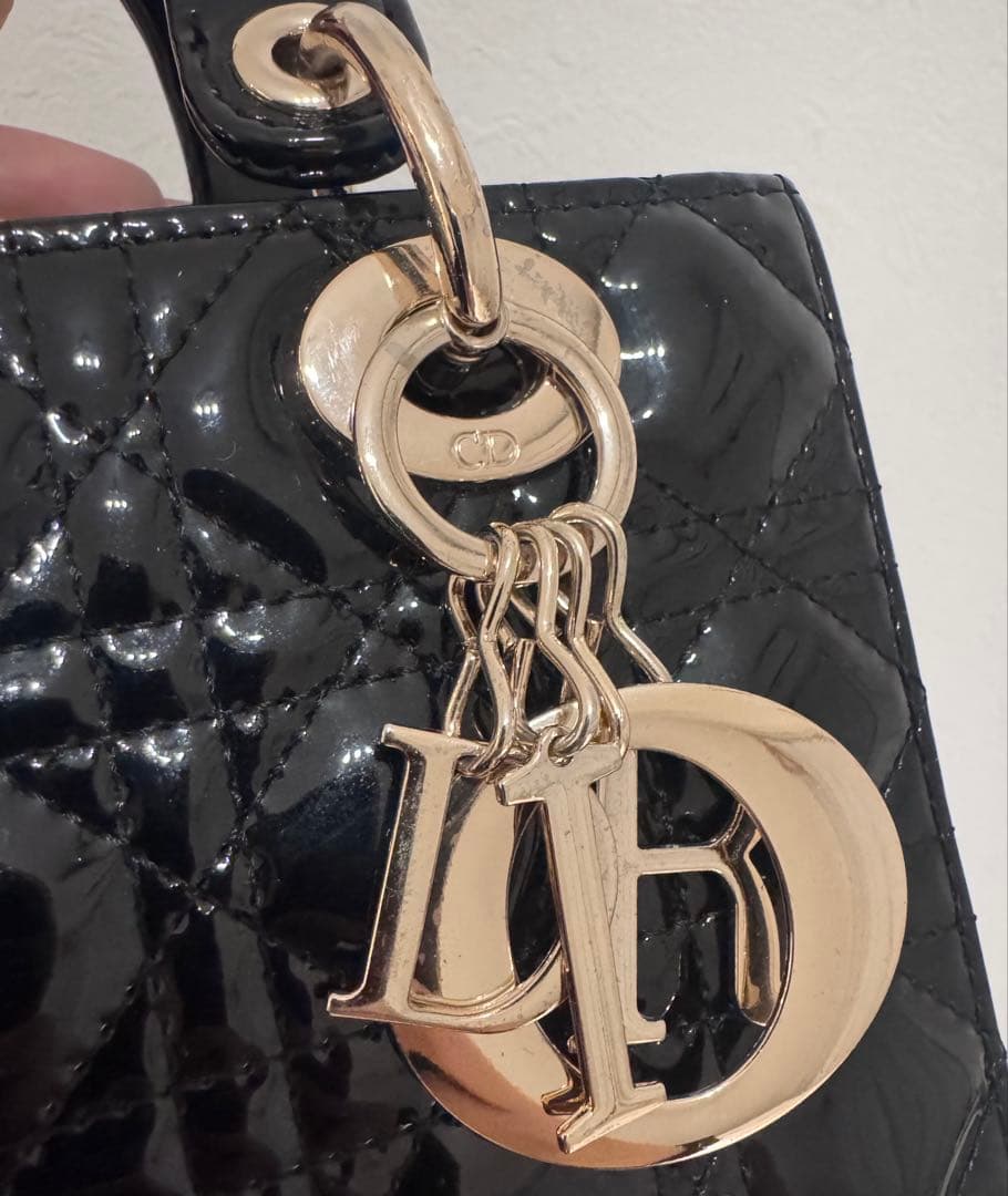 Dior ブラック キルティング ハンドバッグ