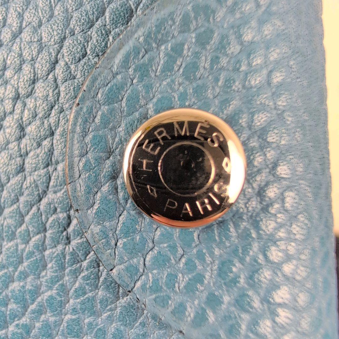 未使用級✨HERMES リングノート メモ帳 レザー ブルー系