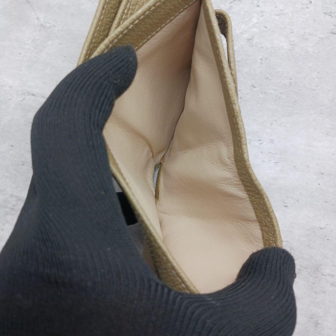 ✨美品✨ グッチ Wホック 二つ折り財布 ホースビット レザー スエード カーキ