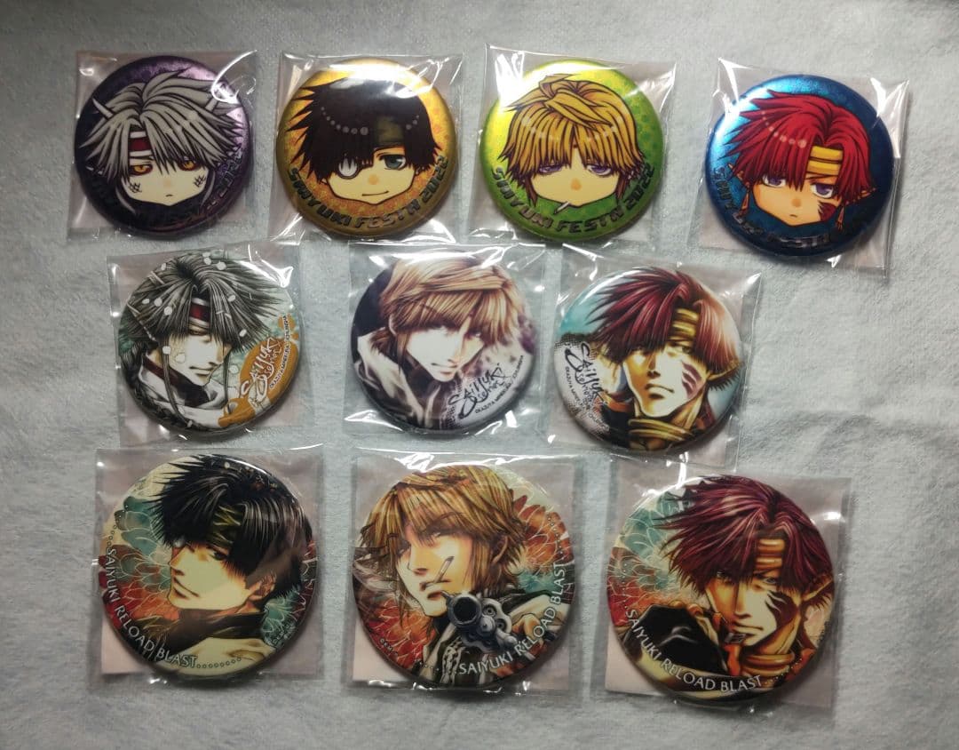 最遊記　峰倉かずや　缶バッジ　三蔵　八戒　紅孩児　敖潤