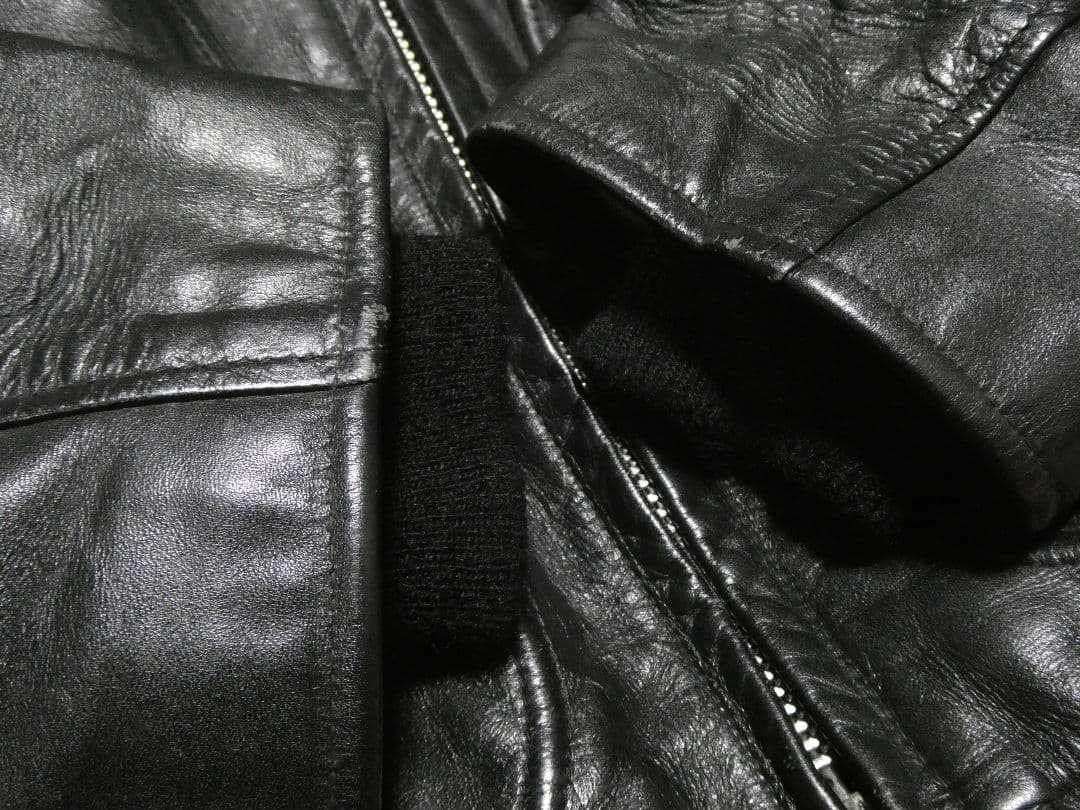 ※専用！黄金サイズ38！ショット658襟付シングルトラッカージャケット黒ブラック