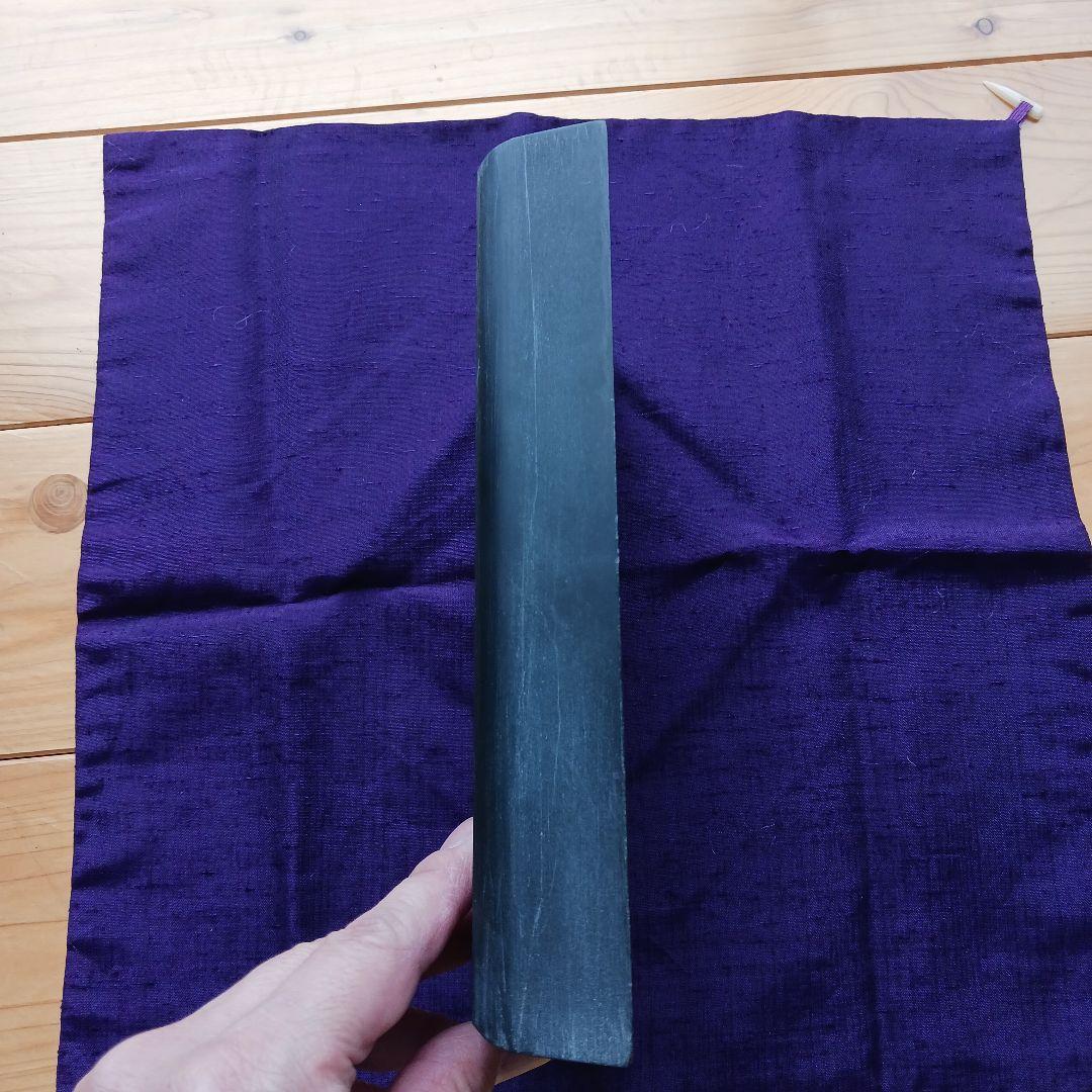 和硯　蒼龍石㉓　板硯　大型　流星のような石紋