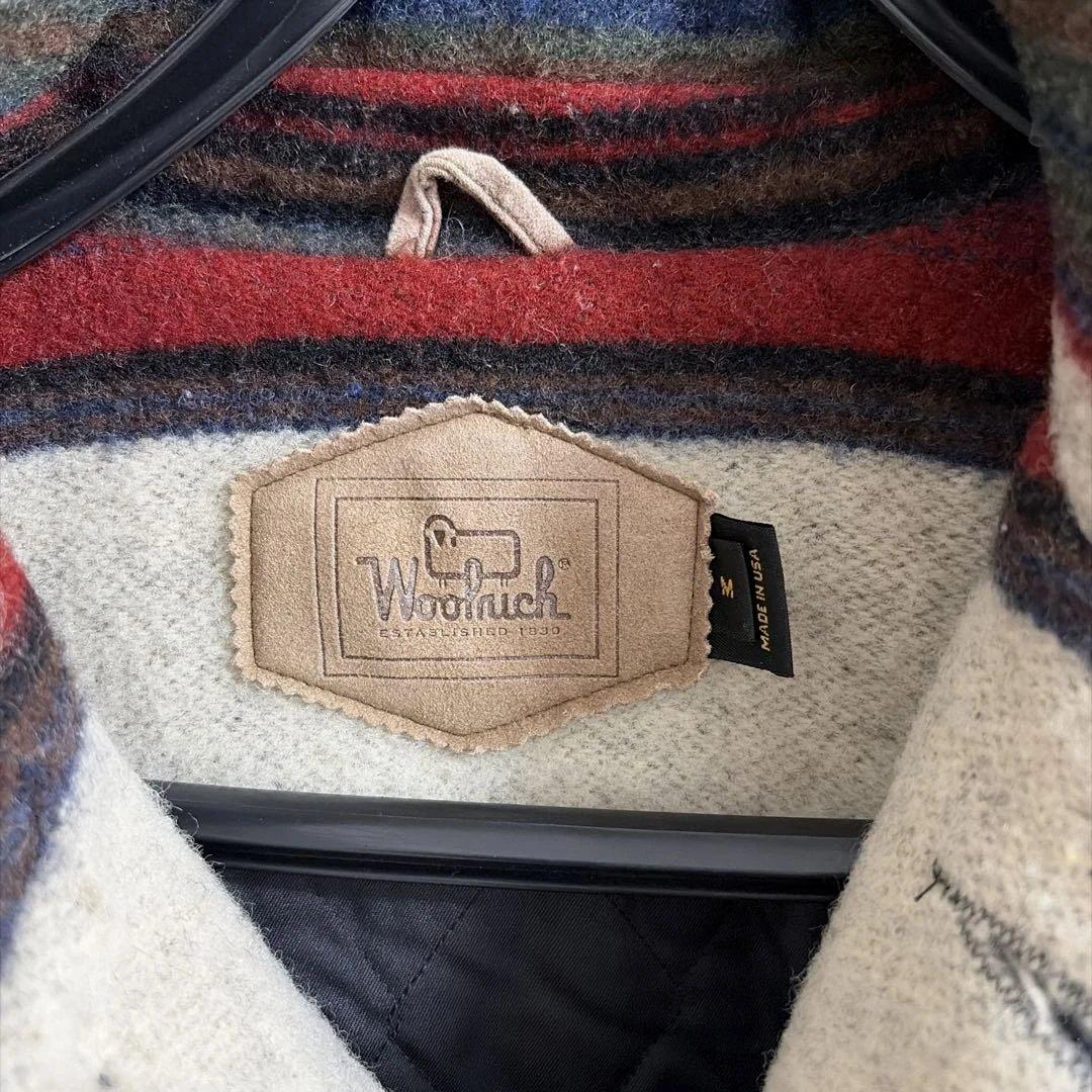 【美品】90'S ウールリッチ WOOLRICH ボーダー柄 ウールジャケット