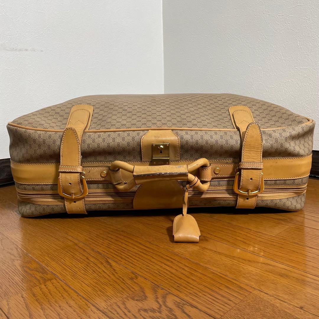 【美品 】GUCCI グッチ トラベルバッグ マイクロGG柄 オールドグッチ