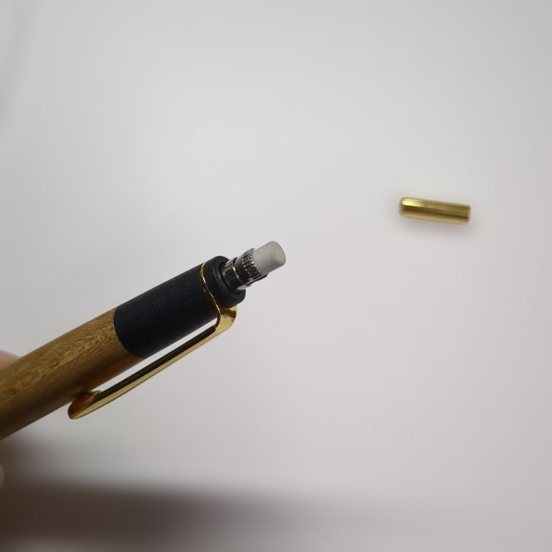 ボナンペン　槐　真鍮金具　シャープペン 0.5mm　箱付き