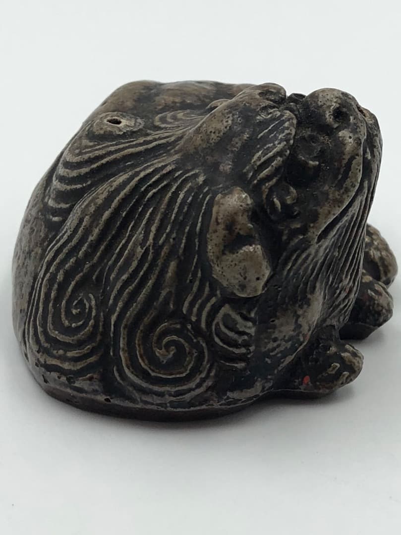 備前 獅子型 水滴 書道具 文房四宝