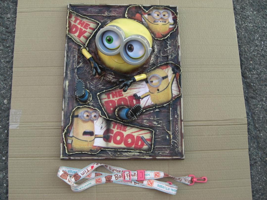 アートパネル 立体ポスター 額縁 壁掛け 限定一つ ミニオン 傾けると目が動く