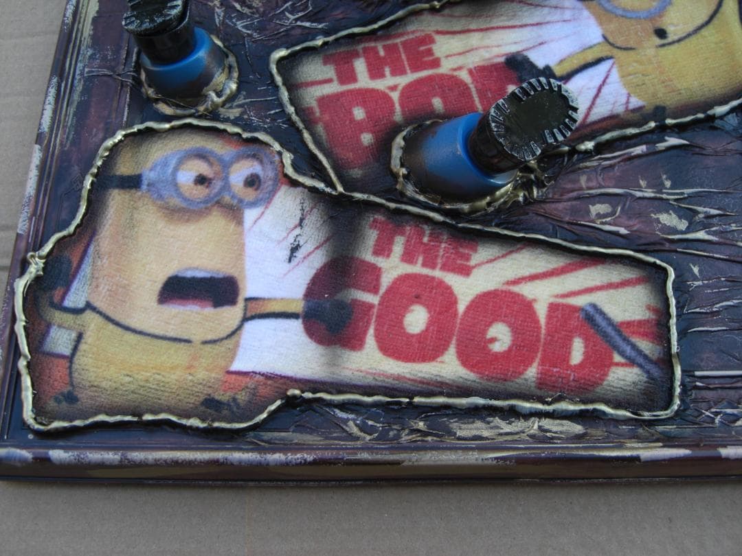 アートパネル 立体ポスター 額縁 壁掛け 限定一つ ミニオン 傾けると目が動く