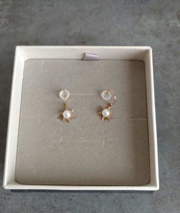 フェスタリア K10ＹＧ淡水パールフックピアス