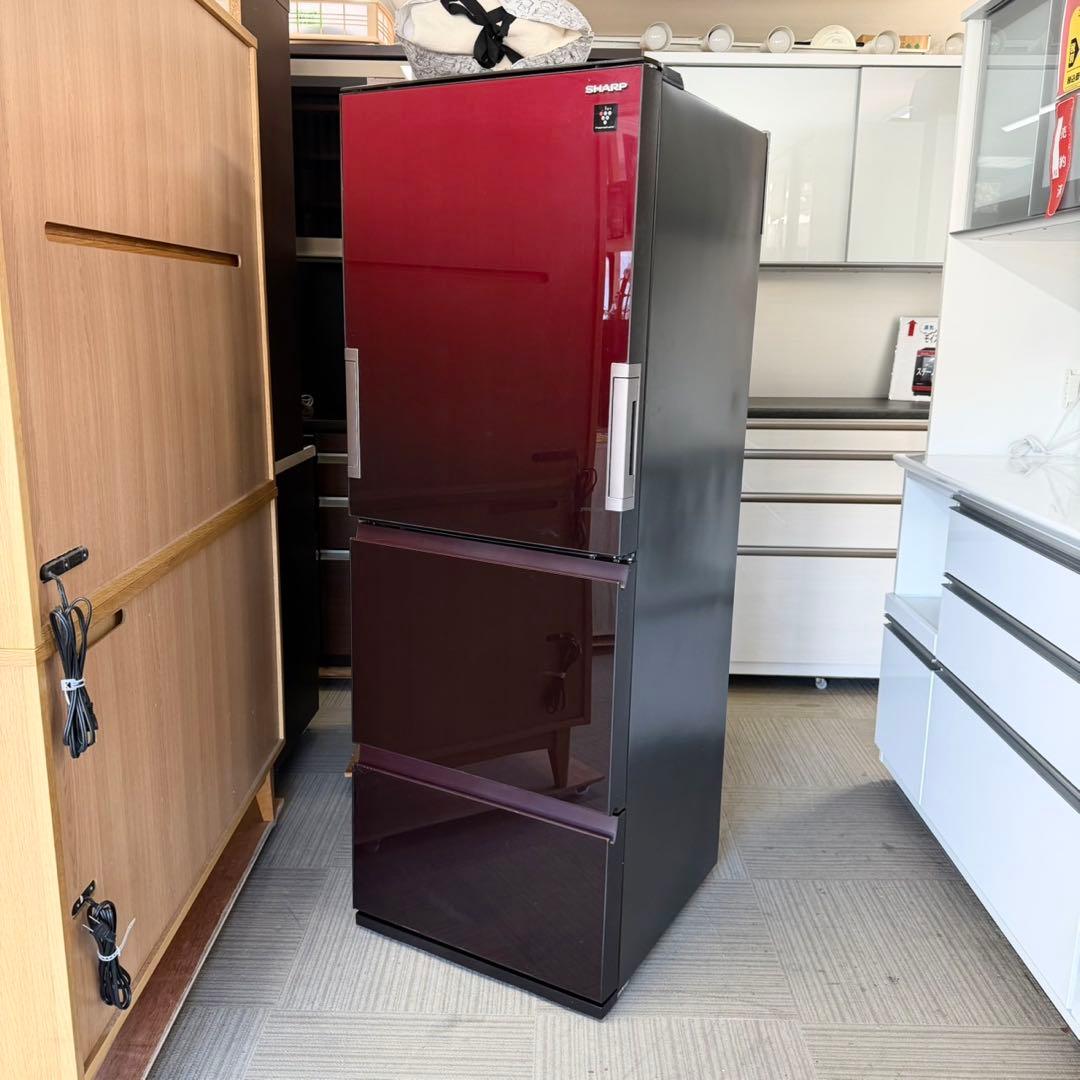 【美品‼️】シャープ 2018年製 356L冷蔵庫 プラズマクラスターどっちもドア