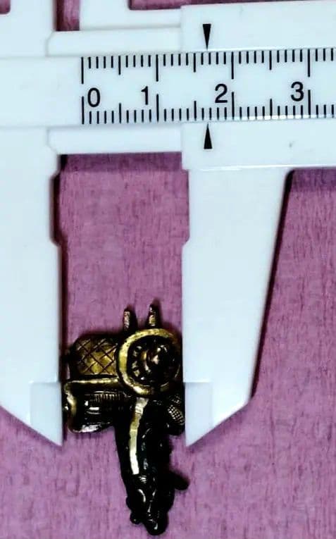 刀装具 目貫 金色絵 牛車図 時代物