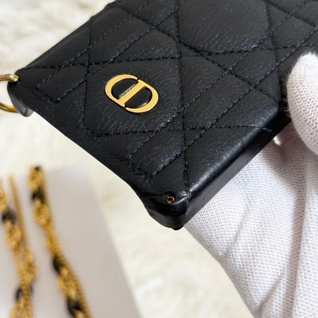 【美品】Dior iPhone14pro ゴールドチェーン　レディディオール