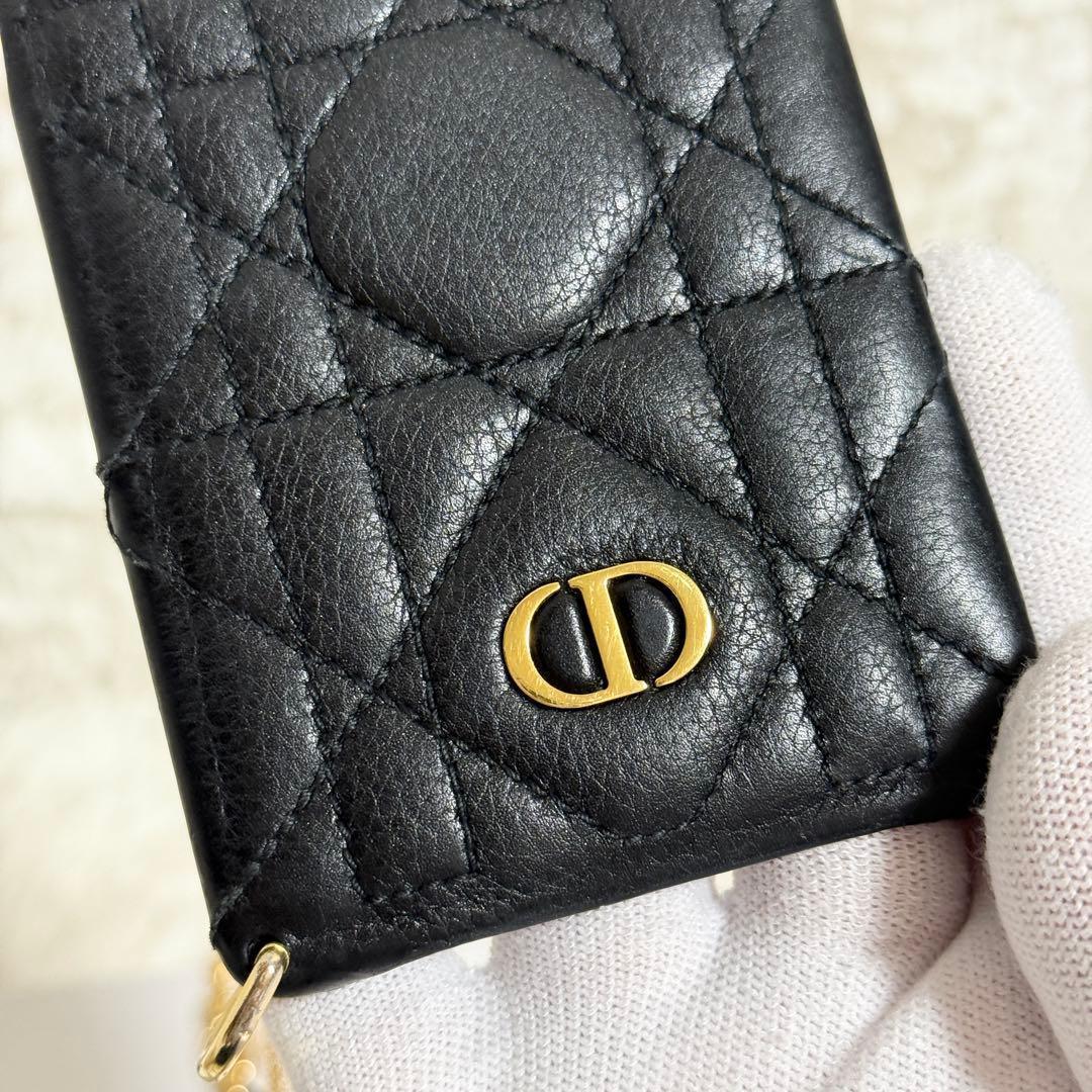 【美品】Dior iPhone14pro ゴールドチェーン　レディディオール