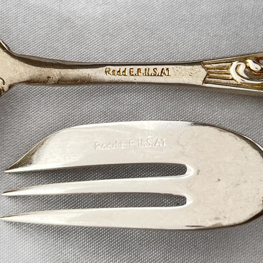 【英国】透かしのケーキフォークケーキ ４本 / サーバー 1本