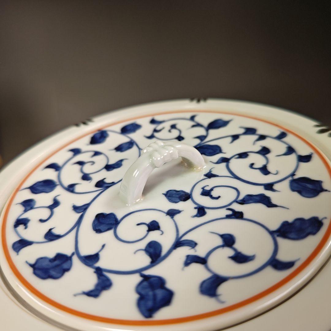 イ339 水指『御室窯　染付　鼓　水指　共箱』茶道具