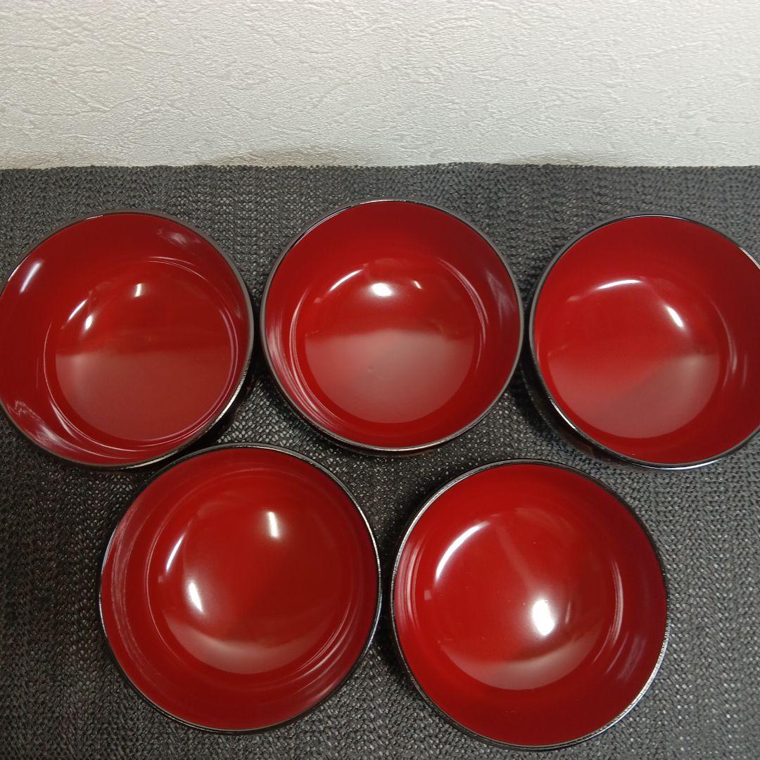 会津塗り 特製会津塗 御汁椀 漆器 豪華蒔絵 和食器 5客セット