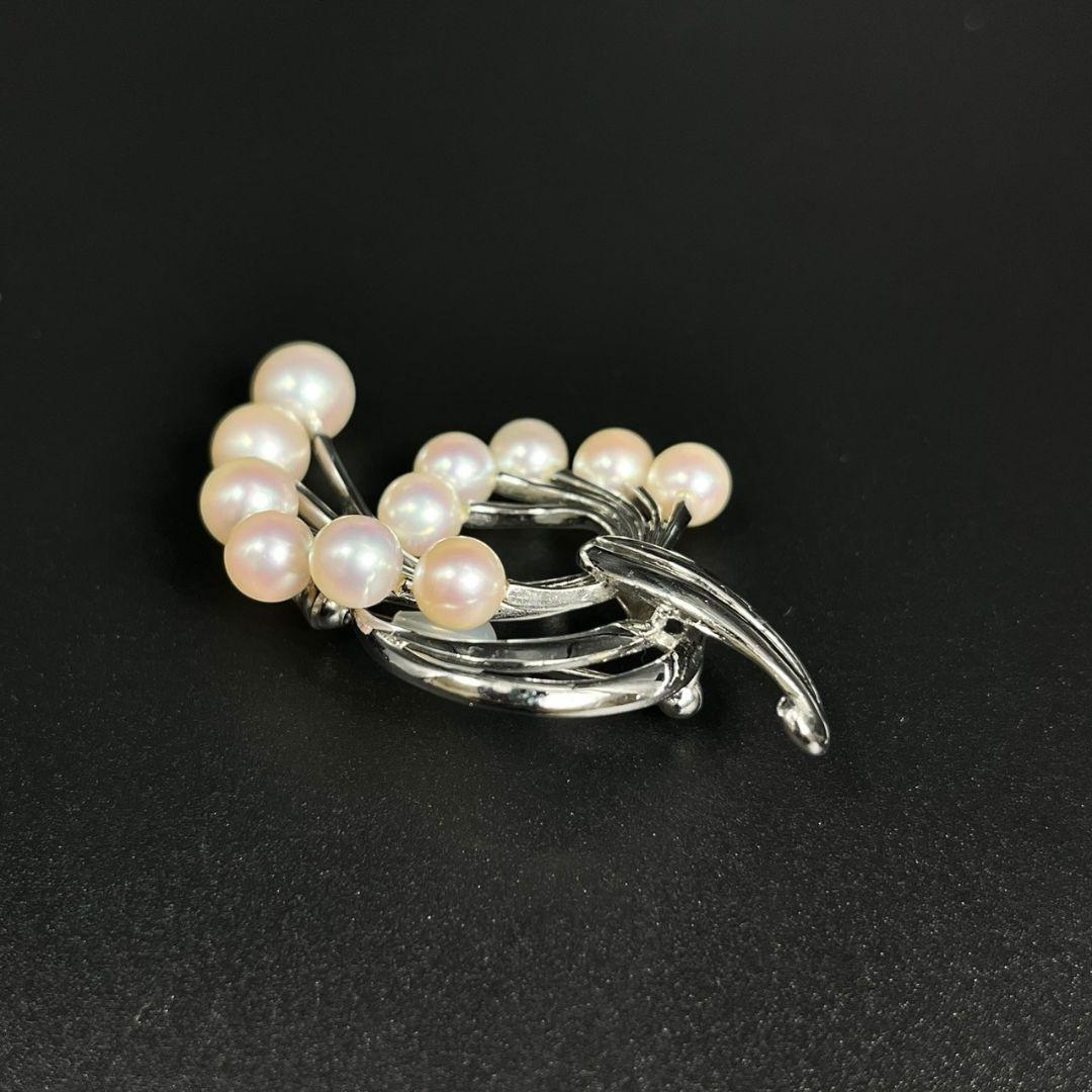 MIKIMOTO ミキモト ブローチ パール 真珠 シルバー SV 11粒