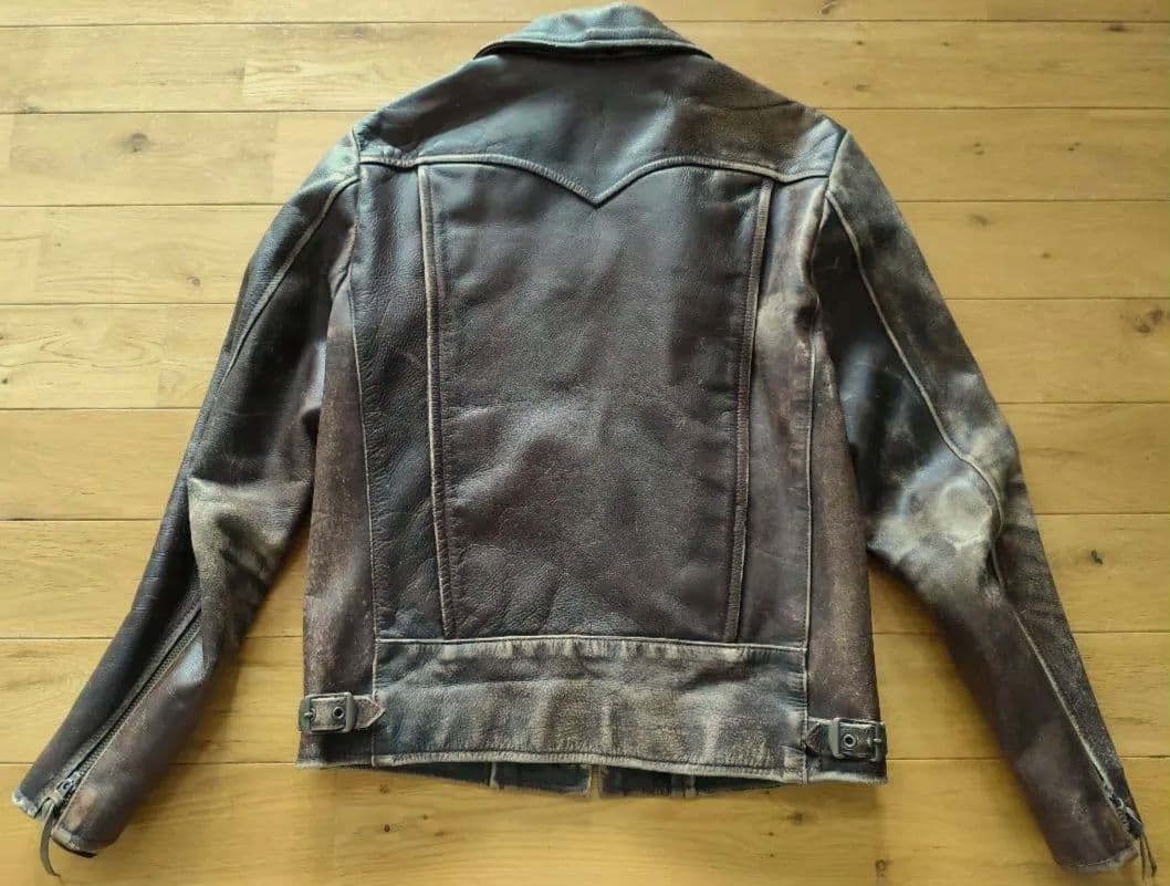 LVC Levi's リーバイス シボ革 レザージャケット 茶 M