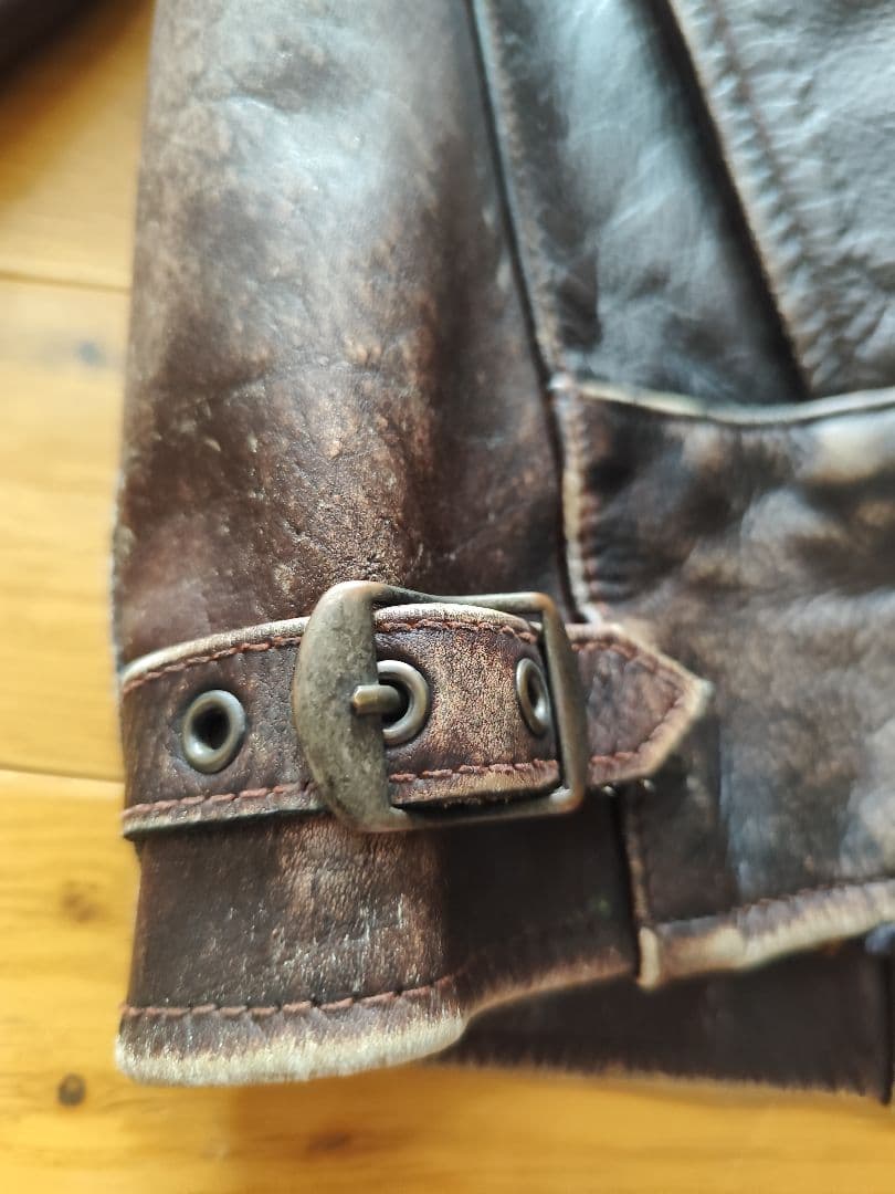 LVC Levi's リーバイス シボ革 レザージャケット 茶 M