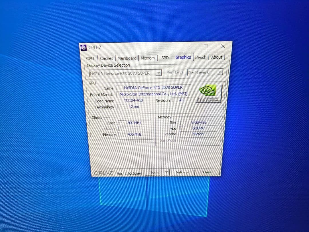 グラフィックボード・グラボ・ビデオカード NVIDAI GeForce RTX 2070 Super MSI