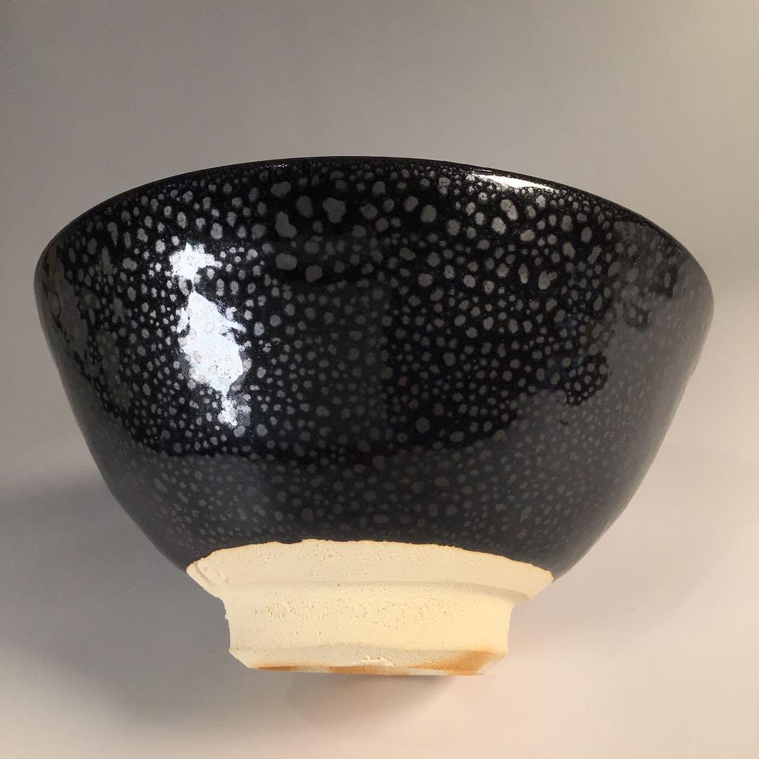 Ｍ１６２　茶碗　『清水保孝造』『油滴茶碗』　抹茶碗　共箱　茶道具