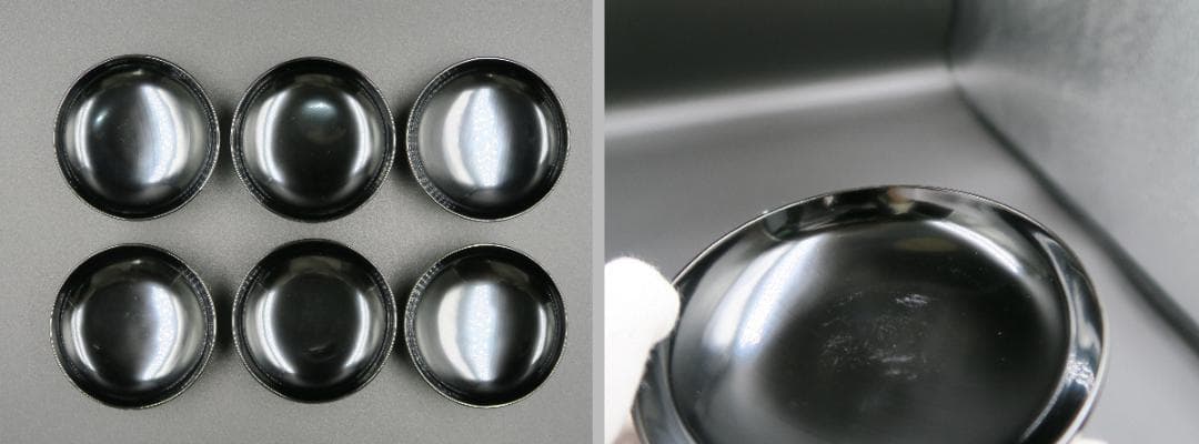 【輪島塗】亀甲松沈金 三段重 重台 天然木 共箱 亀甲松沈金 吸物椀 六客 箱無