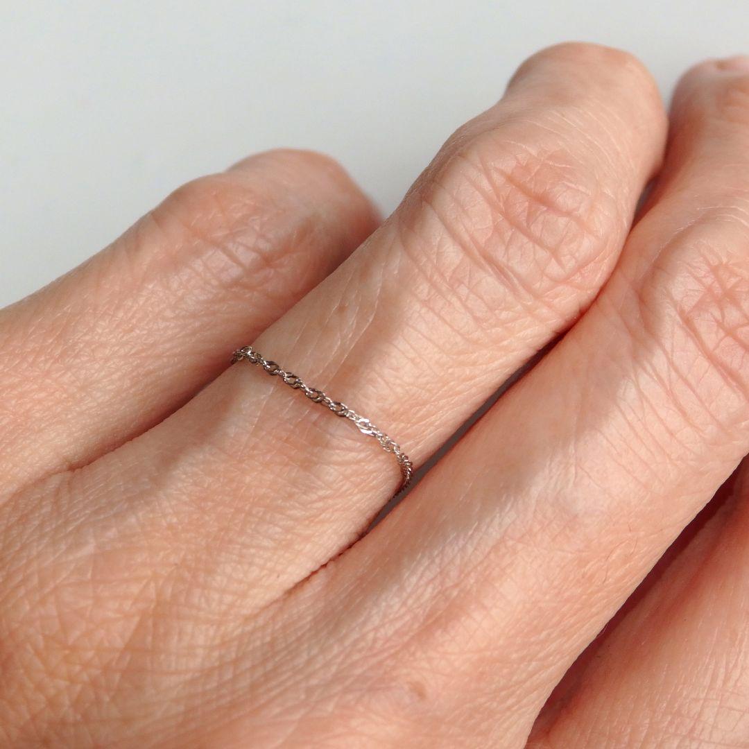 なおきち　k18リング　PG　チェーンリング　プラチナリング　つけっぱなし