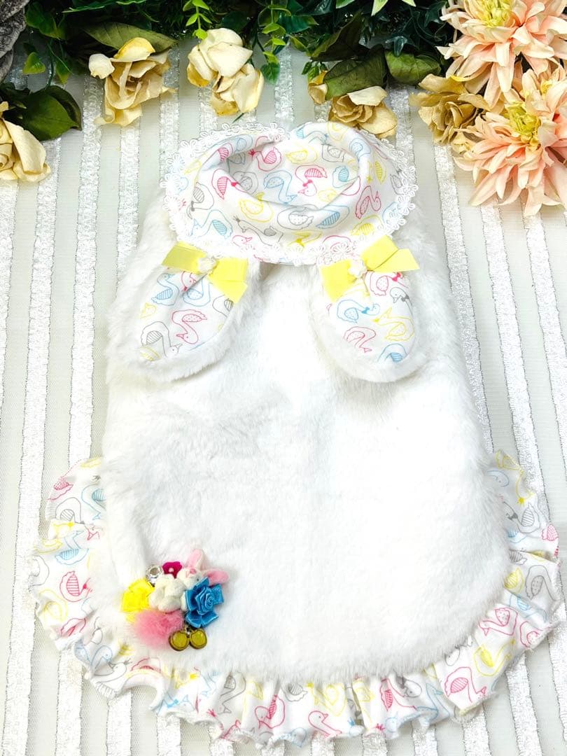 犬服ハンドメイドペット用品♡ラビットファー♡ウサギタンク❣️感謝価格❣️