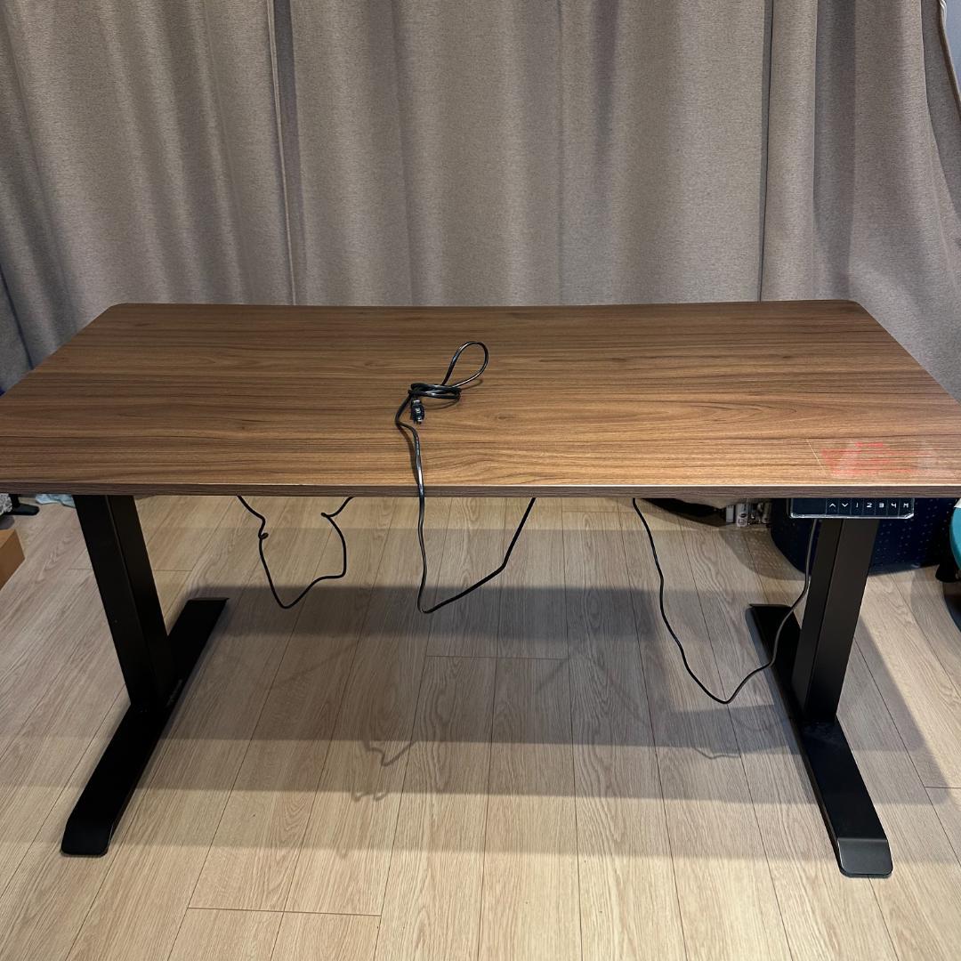 [美品] 山善 電動昇降デスク 幅140×奥行70×高さ71-117cm