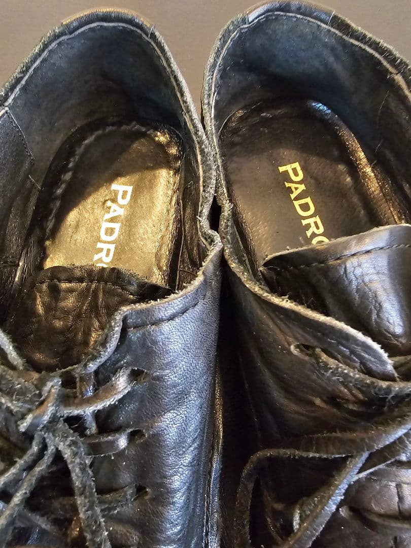 パドローネ シワ加工 ダービーシューズ 26cm / 41黒