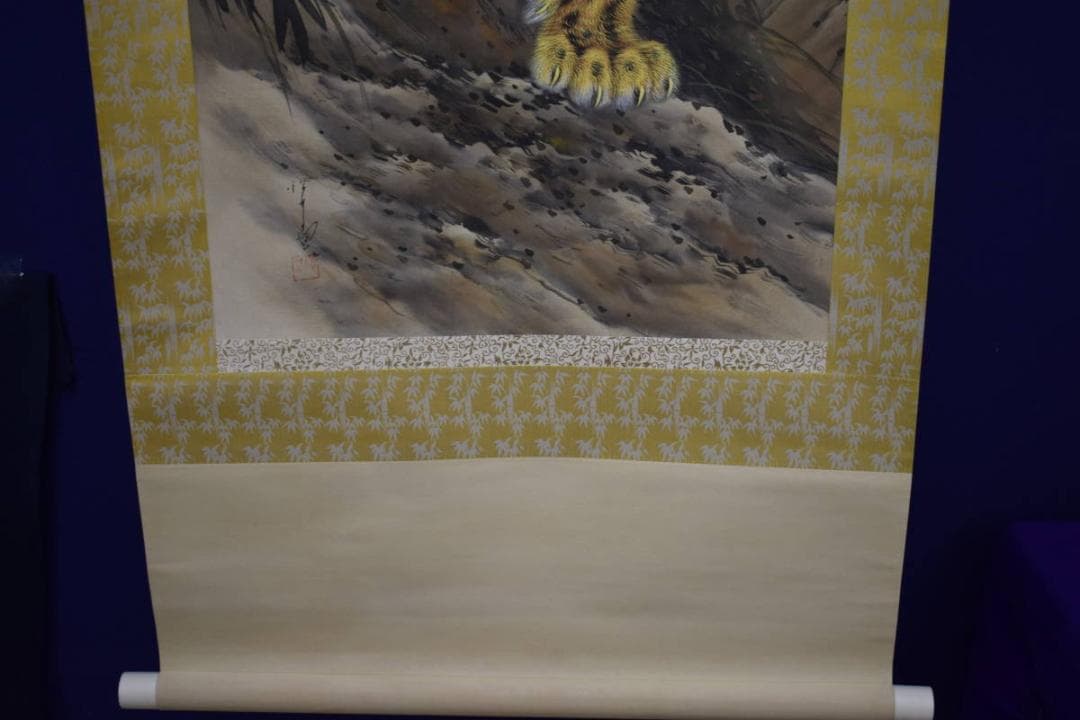 不詳/作者不詳/猛虎図/布袋屋掛軸HI-130