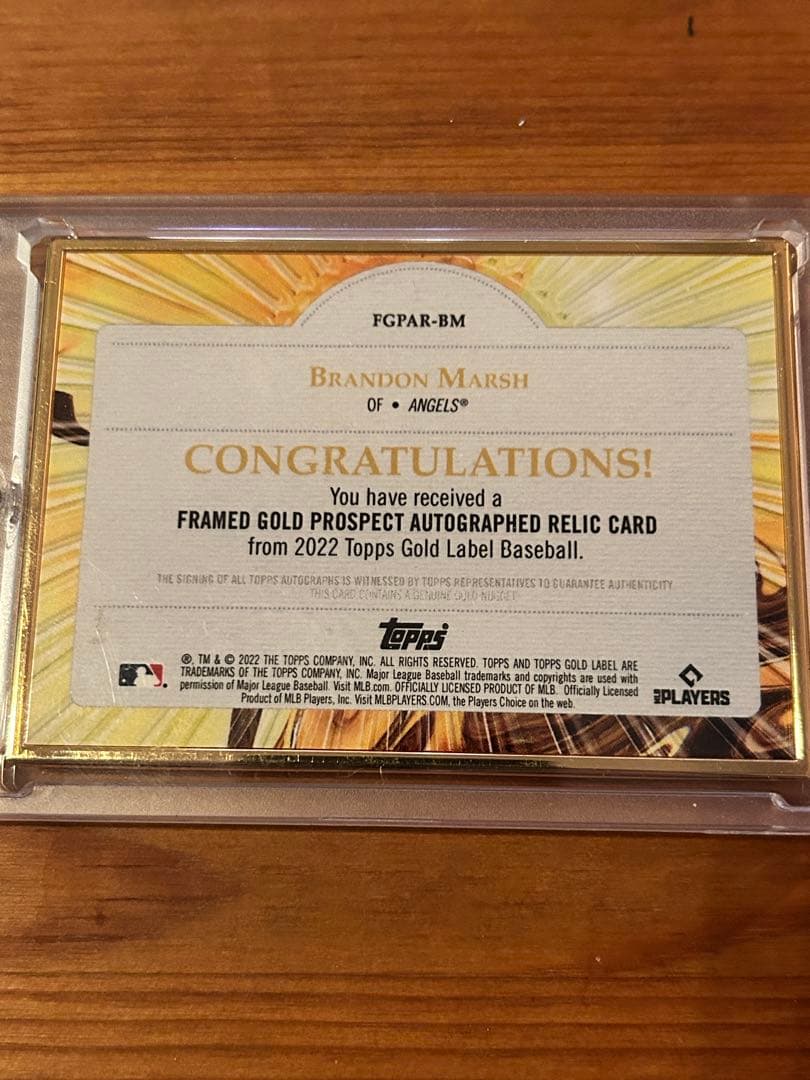 Topps Gold Label 2022 ブランドン　マーシュ 10/10
