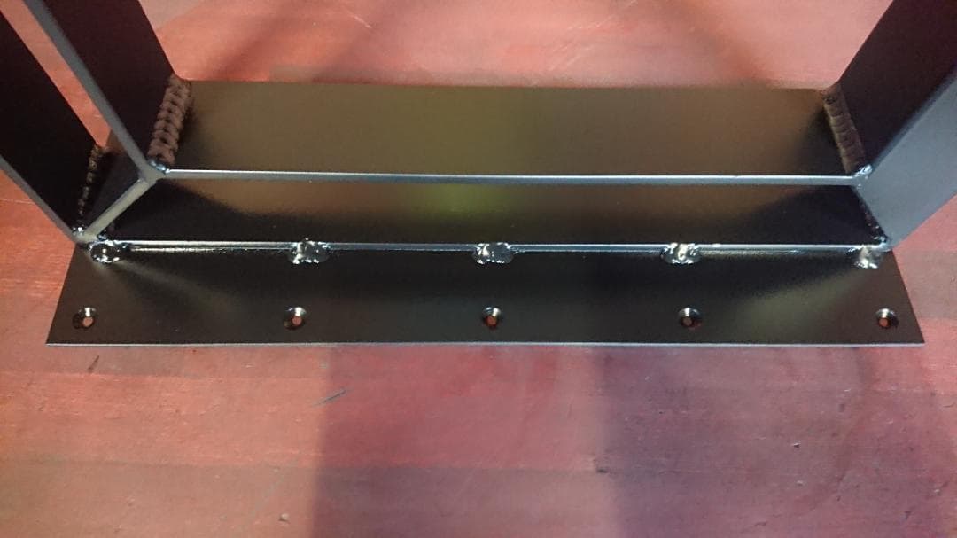 マットでアイアンな極太＆フラット鉄脚♪ 100×600×700 □型 2脚ver