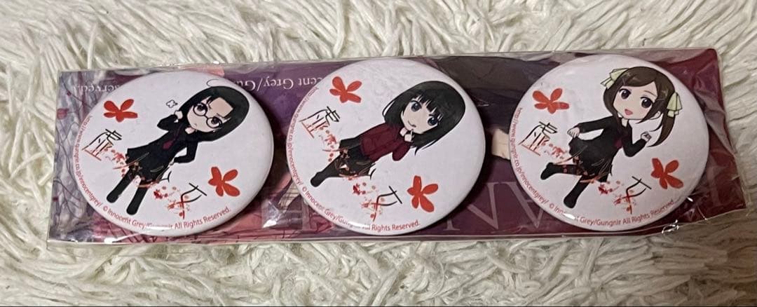 FLOWERS スギナミキ innocent grey 百合 缶バッジセット