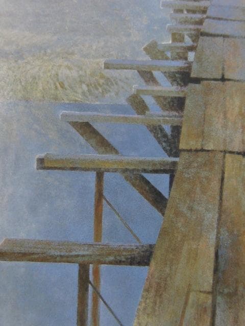 井上正与志、【板橋】、希少な額装用画集より、新品額装付