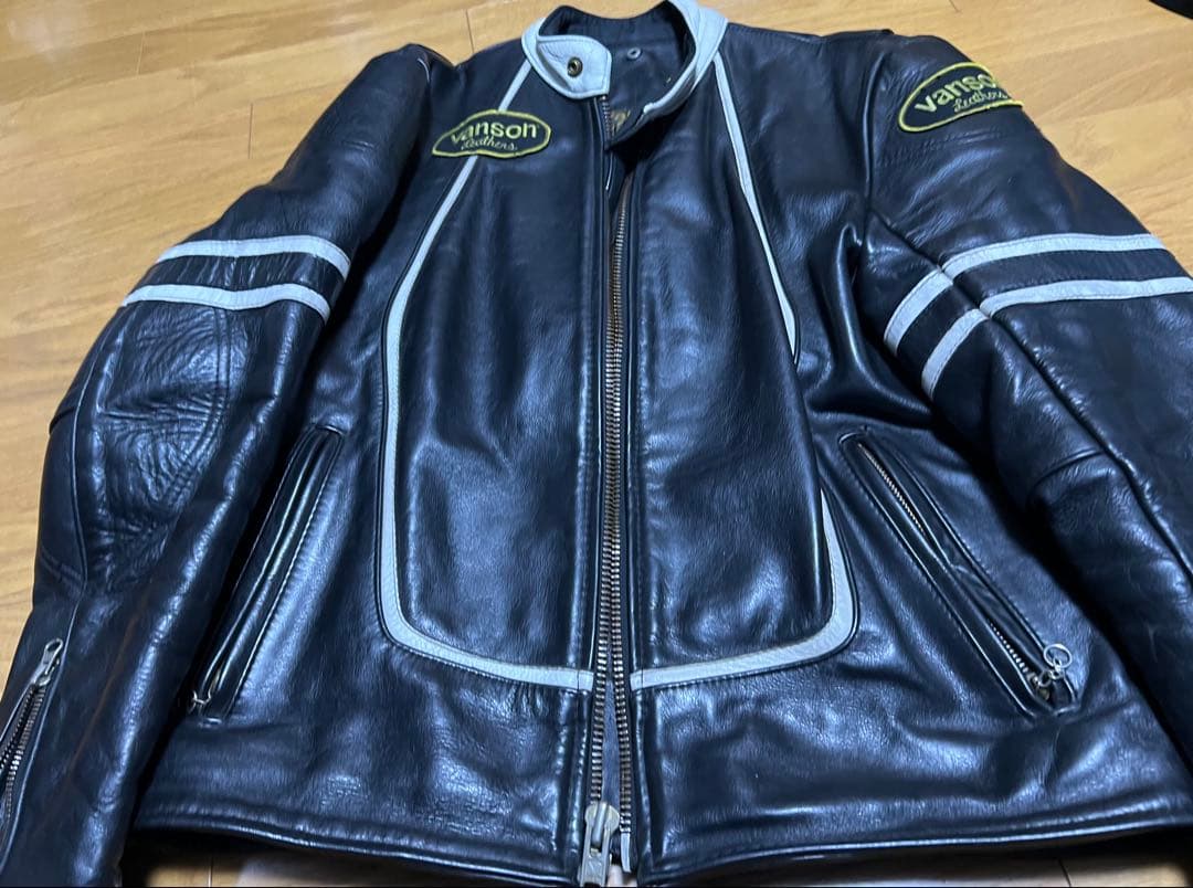 jiro様VANSON RJV シングル ライダース ジャケット USA製 40