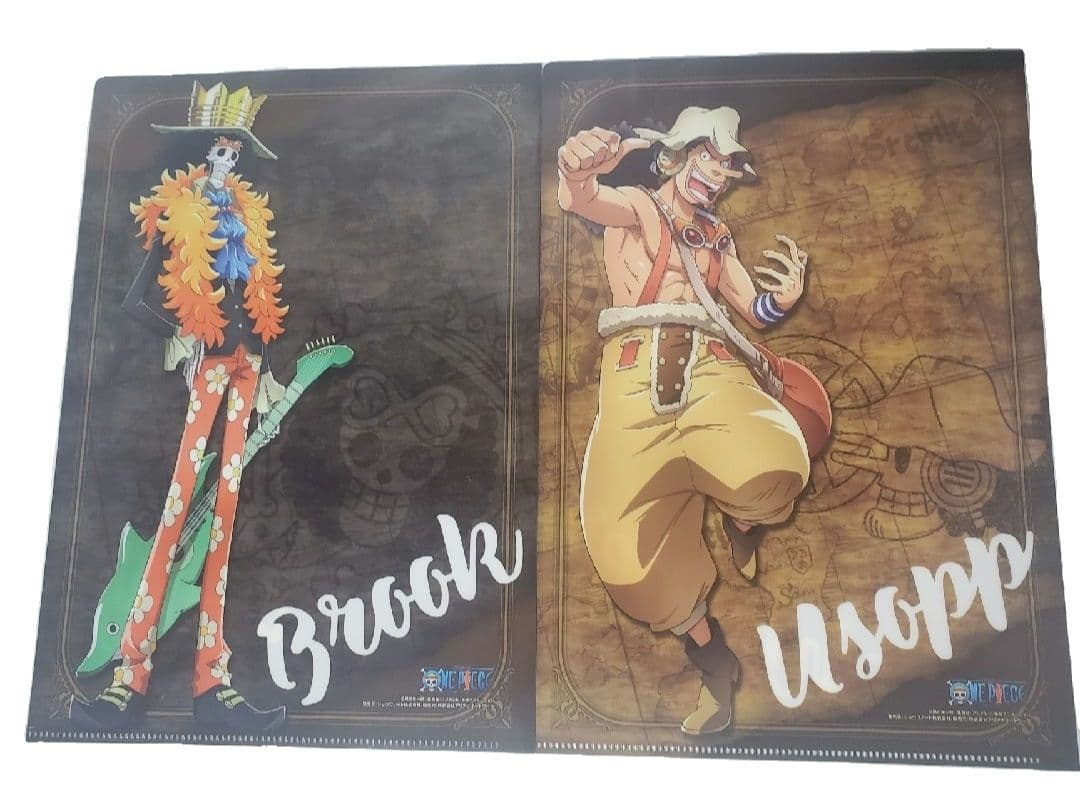 ONE PIECE サンジ チョッパー ブルック ウソップ クリアファイルセット
