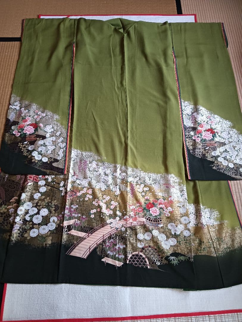 小柄さんの為のお仕立て　振袖フルセット　美品　華やか　丈151 裄66