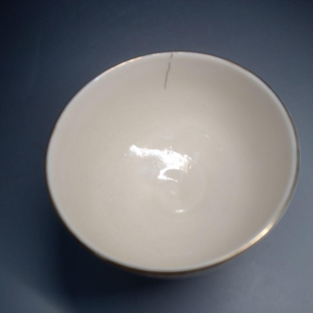 陶正山　薩摩　薩摩焼　梅の絵　茶碗　金継ぎ有