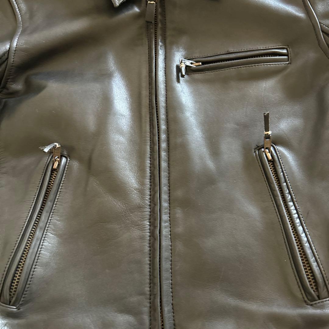 お値下げ！K'S LEATHER ブラックレザー シングルライダース