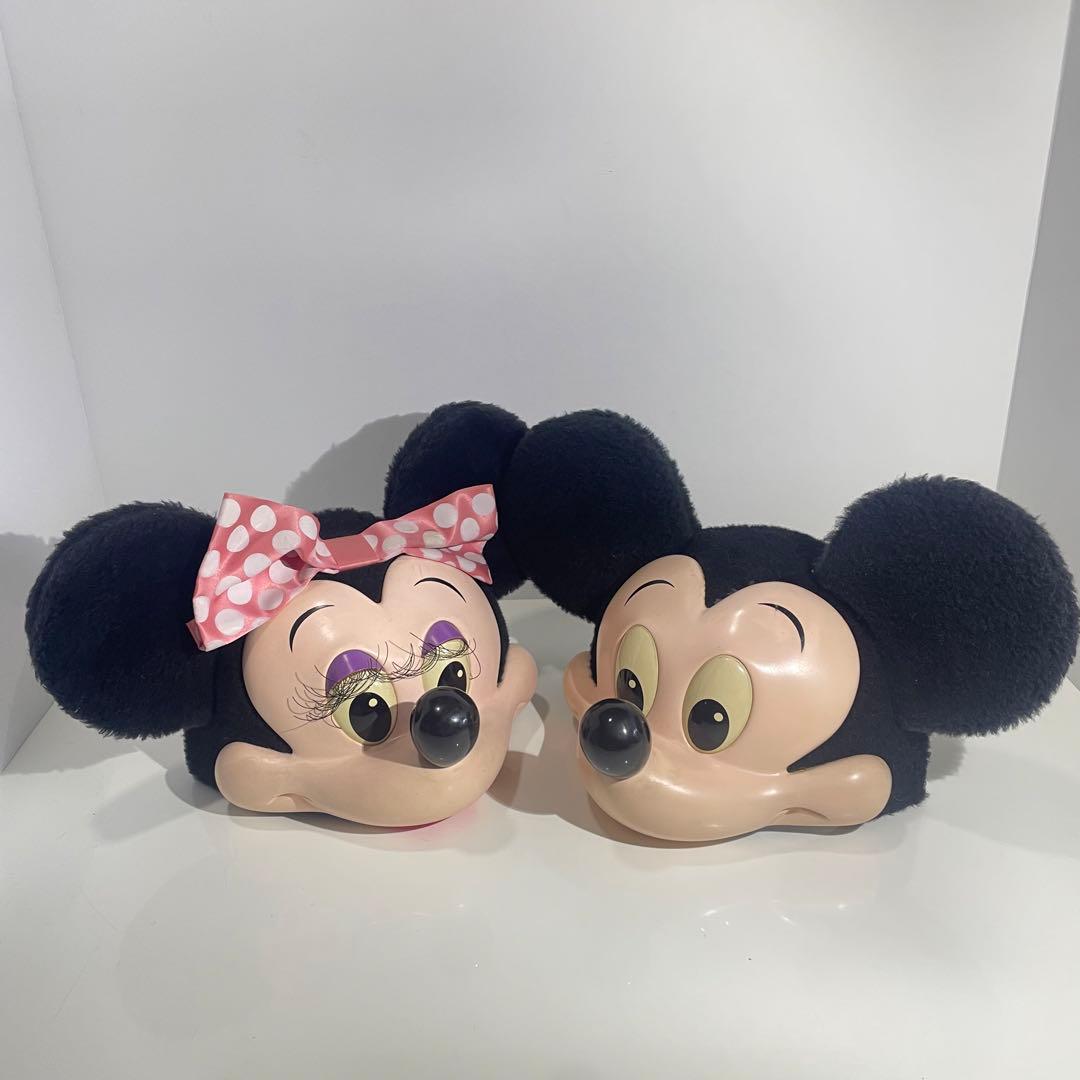 レア ディズニー ファンキャップ ミッキー ミニー 3D 帽子 当時物
